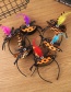 Fashion Yellow Feather Head Buckle Halloween Witch Hat