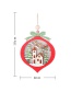Fashion Red Wooden Hollow With Light Pendant Five-pointed Star Openwork Wooden Christmas Tree Pendant