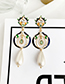 Fashion Pearl Alloy Resin Geometry Earrings