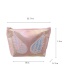 Fashion Pink Pu Laser Mermaid Embroidered Hexagon Storage Bag