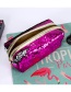 Fashion Pink + Gold Hand Zipper Mermaid Sequin Pencil Case