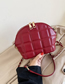 Fashion Red Wine Shell Chain Embroidery Line Shoulder Messenger Bag