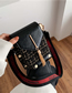 Fashion Black Woolen One-shoulder Tassel Tassel Bag