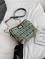 Fashion Green Woolet Chain Shoulder Messenger Bag