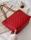 Fashion Red Rhombus Chain Shoulder Bag