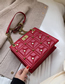 Fashion Red Pearl Chain Pu Slung Shoulder Bag
