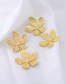 Fashion Gold Asymmetric Flower Pearl Stud Earrings