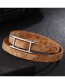 Fashion Light Brown Multilayer Leather Bracelet