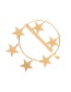 Fashion Gold Alloy Five-pointed Star Hairpin