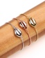 Fashion Silver Copper Plated Gold Shell Pull Bracelet