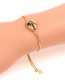 Fashion Gold Copper Plated Gold Shell Pull Bracelet