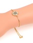 Fashion Gold Fully Diamonded Eye Micro-inlaid Zircon Bracelet
