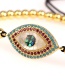 Fashion Gold Full-diamonded Eye Color Shell Zircon Bracelet