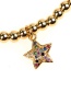 Fashion Black Copper Bead Weave Pentagram Micro Diamond Bracelet