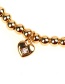 Fashion Gold Gold-plated Micro-inlaid Zircon Heart-shaped Copper Gold Beads Woven Bracelet