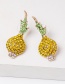 Fashion Color Garlic Plated Diamond Stud Earrings