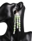 Fashion Green Tassel Earrings