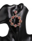 Fashion Black Diamond Flower Earrings