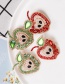 Fashion Red Fruit Apple And Diamond Earrings
