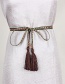 Fashion Navy Tassel Fringed Thin Belt