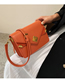Fashion Orange Locked Crossbody Shoulder Bag