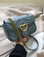 Fashion Black Heart-shaped Lock Collar Messenger Handbag