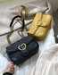 Fashion Black Heart-shaped Lock Collar Messenger Handbag