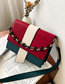 Fashion Red + White Chain Contrast Color Crossbody Shoulder Bag