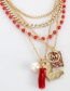 Fashion Gold Multi-layer Alloy Love Love Necklace