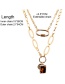 Fashion Gold Locking Multi-layer Necklace