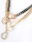 Fashion Gold Digital Letter Lock Necklace