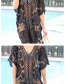 Fashion Black Openwork Lace Hook Flower Long Sun Protection Clothing