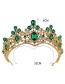 Fashion Green Alloy Diamond Crown