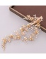 Fashion Gold Woven Flower Crystal Hair Clip