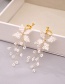 Fashion Gold Woven Crystal Flower Hair Clip Earrings Set