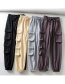 Fashion Black Multi-pocket Tie With Straight Leg Pants