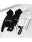 Fashion Black Red Strip Splicing Contrast Hooded Reflective Sweater