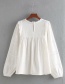 Fashion White Lace Stitching Shirt
