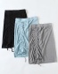 Fashion Gray Drawstring Skirt