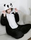 Three-dimensional Panda Flannel Cartoon One-piece Pajamas