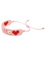 Pink Rice Beads Woven Letters Love Bracelet