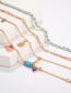 Fashion Gold Alloy Sun Star Moon Baby Heart Shape 4 Layer Anklet
