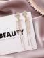 Fashion Gold  Silver Needle Flower Crystal Rhinestone Tassel Earrings