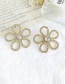 Fashion Color Alloy Diamond Flower Earrings