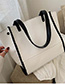 Fashion White Contrast Color Shoulder Bag