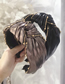 Fashion Black Pu Fabric Beaded Knotted Wide-brimmed Headband