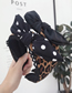 Fashion Black Openwork Lace Leopard Wave Point Bow Wide-brimmed Headband