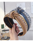 Fashion Blue Pearl Woven Knotted Wide-brimmed Headband