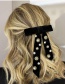 Fashion Black Bow Fringed Pearl-studded Geometric Hair Band