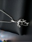 Fashion Spiral Angle Silver Motorcycle Horn Necklace